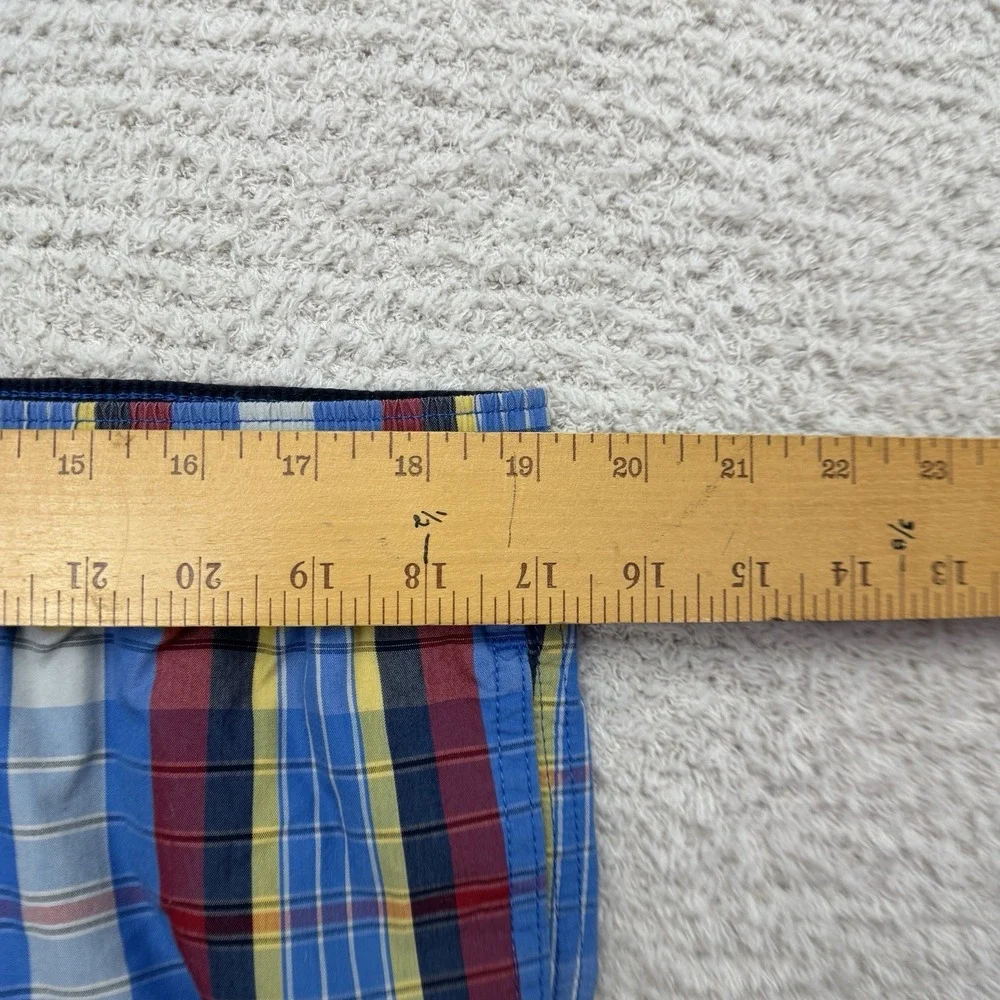 Blue Harbour Swim Trunks Mens XL (39-41) Red Plaid Lined 6.5